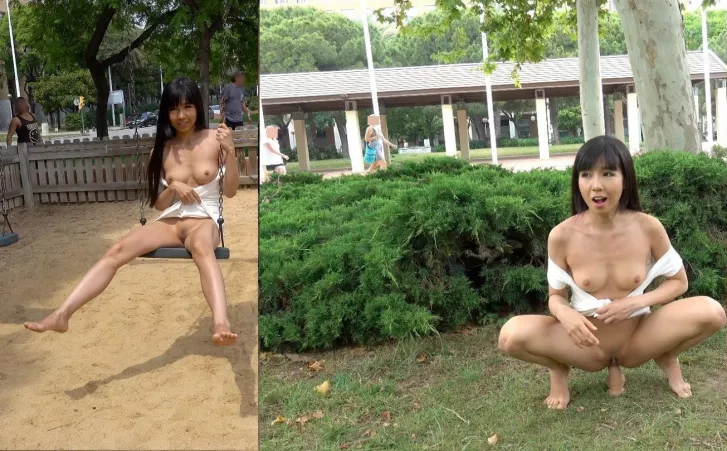 Flashing my tits and pussy in public ;) [OC]