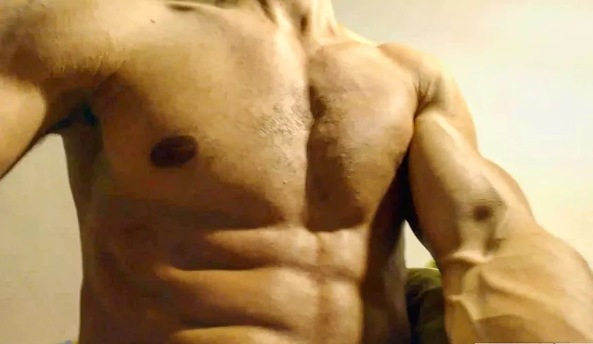 Forearms veins and chest