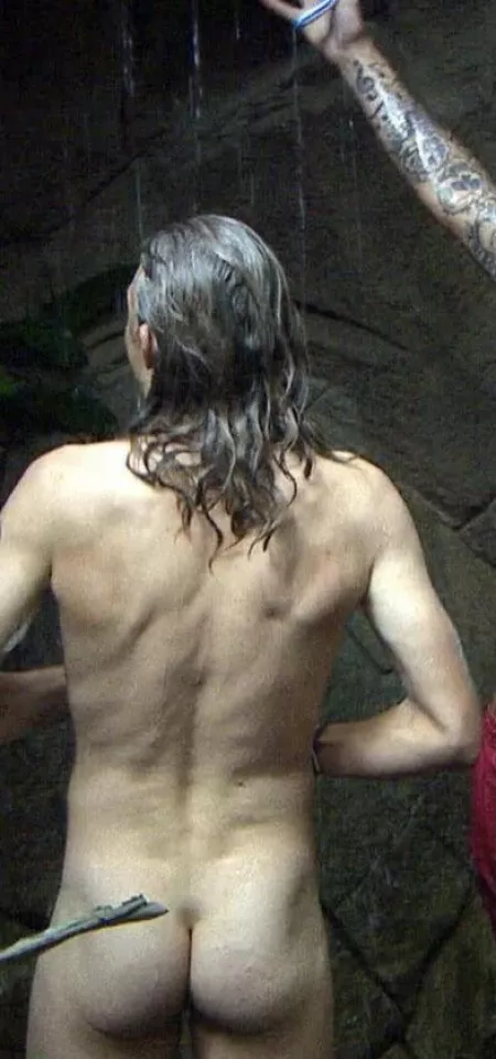 Former English footballer Jimmy Bullard, naked on I'm a Celebrity, Get me out of Here