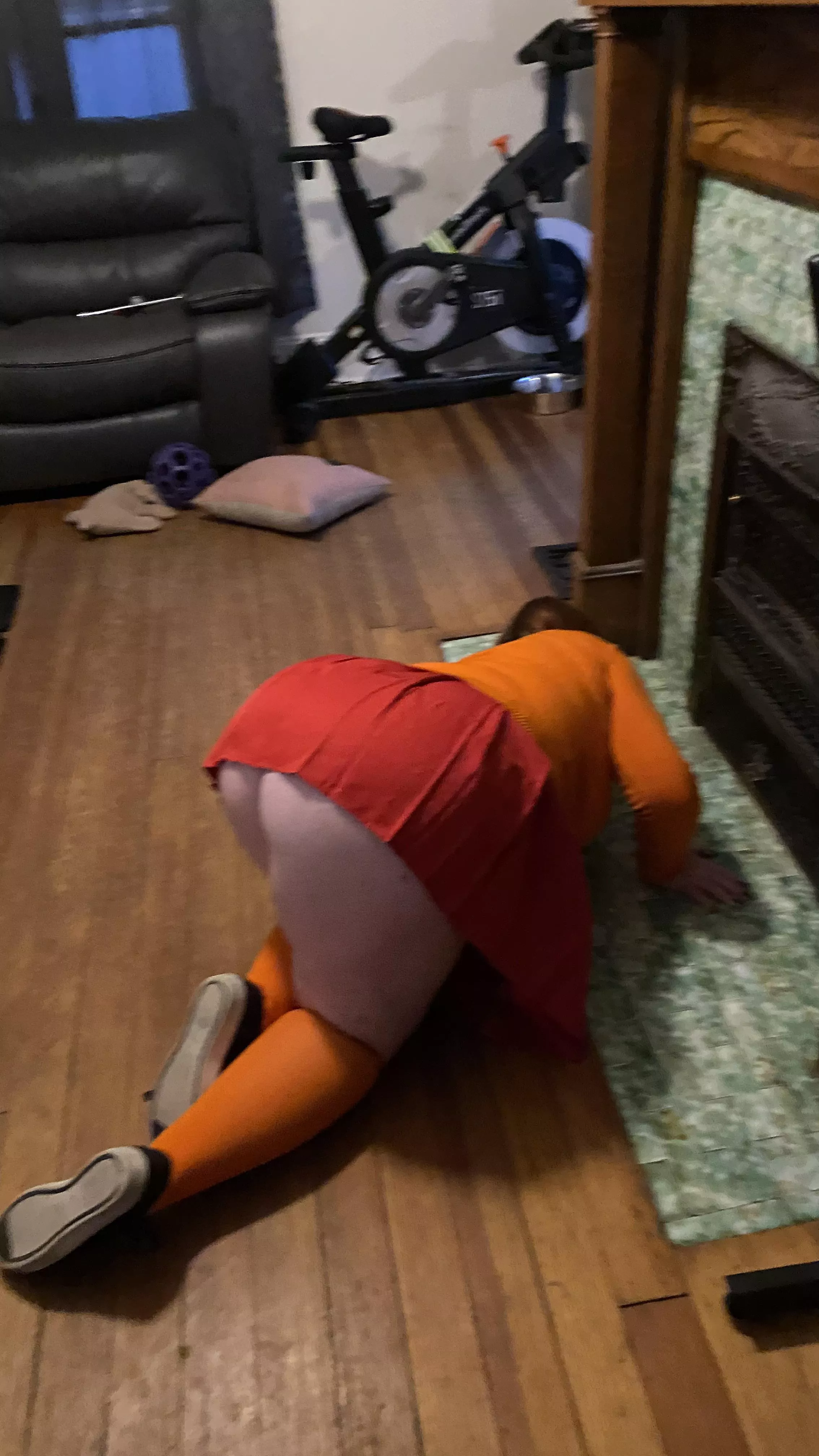 From my last live sexy Velma discovered a toy and had to B use it to escape the room