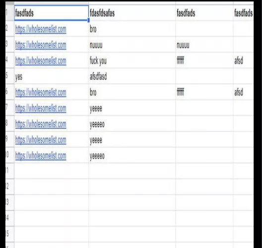 Fun Wholesome List Fact: There is a test sheet in the file with a dev note that reads: “I have no idea who out this here but whenever I deleted it the site would crash. Words can not express my fucking confusion.” Please send help