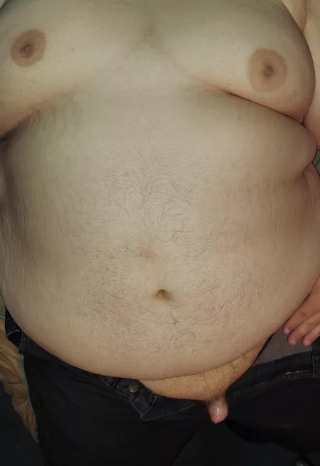 Getting ready for work... big guy, little member 😉