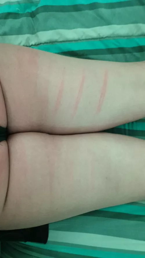 Got my caning for being a not-so-good girl 🥺 yeesh! Think I'll pick the knotted cane next time! 😂