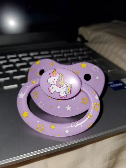 Got my first binky/pacifier a few days ago!