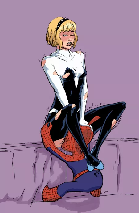 Gwendolyn Maxine Stacy/Spider-Gwen/Ghost-Spider. Pork eating. (saibutts) [Marvel Comics]