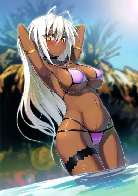 Hair up, nice stretch