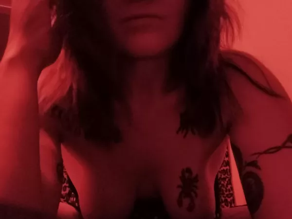 Hanging titties in the red lights