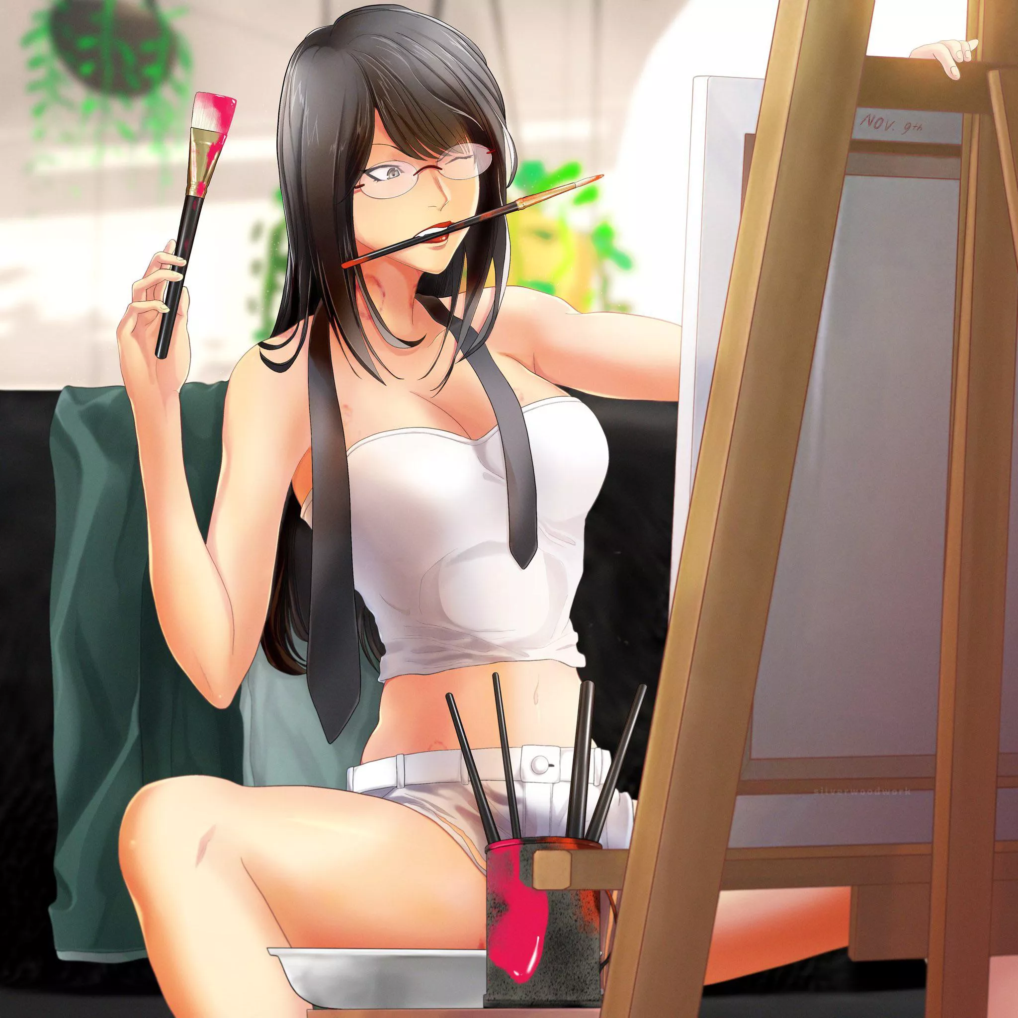 Happy Birthday Aiko! 💚💚 we don’t hear about Aiko’s art hobby much, since she gardens maybe it’s something floral?