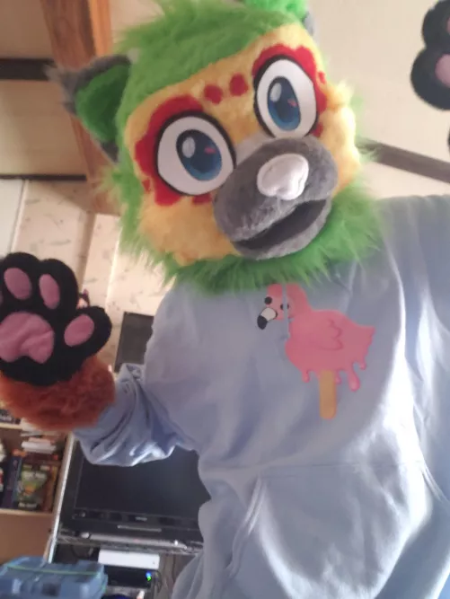 Henlo! Here's just me in a Flamingo hoodie. Thought I look cute in this idk...