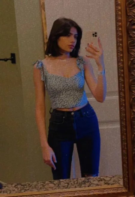 Here’s how my tiny lil tits look normally:) does anyone think i should start taking clothes off…