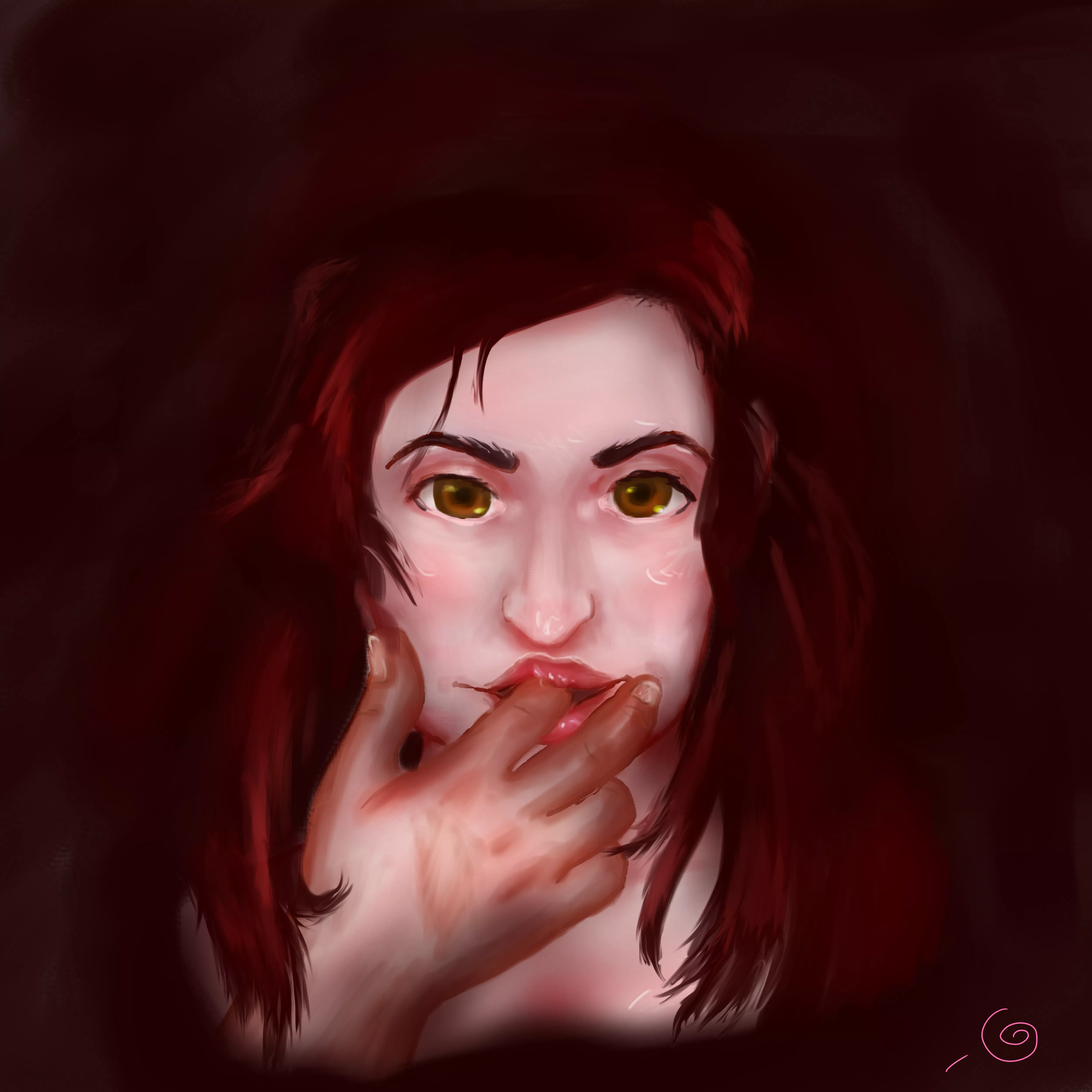 Hey there. I'm a digital artist getting into NSFW art. Here's my first attempt at exploring erotic themes. I am aware it looks creepy, not sure why. Would love some feedback (positive or cc) from you lovely folks. Hey there. I'm a digital artist getting into NSFW art. Here's my first attempt at exploring erotic themes. I am aware it looks creepy, not sure why. Would love some feedback (positive or cc) from you lovely folks.