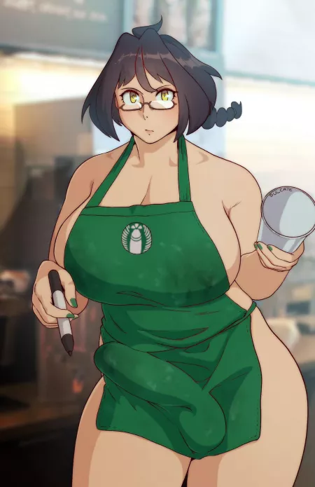 hi can i get an iced latte with cum i mean cum i mean cum sorry i mean cum i mean breast milk i mean cum i mean (@Sulcate_NSFW)