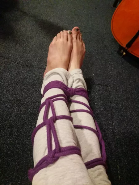 Home alone. 🤭 Anyone else find being tied oddly comforting?