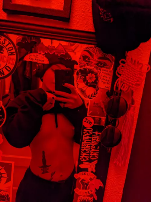 Hoodie and nothing underneath, I was hoping a specific someone would notice. Maybe they'll find me on here.