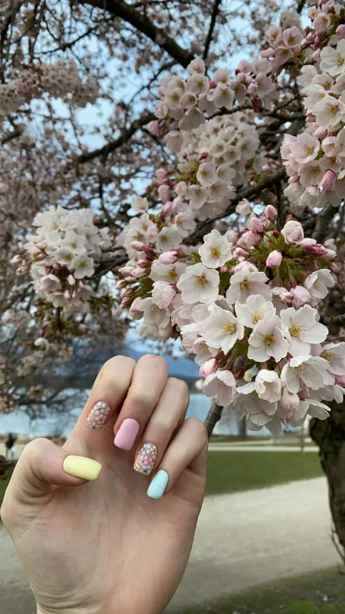 How cute were my Spring nails? 🥰🌸