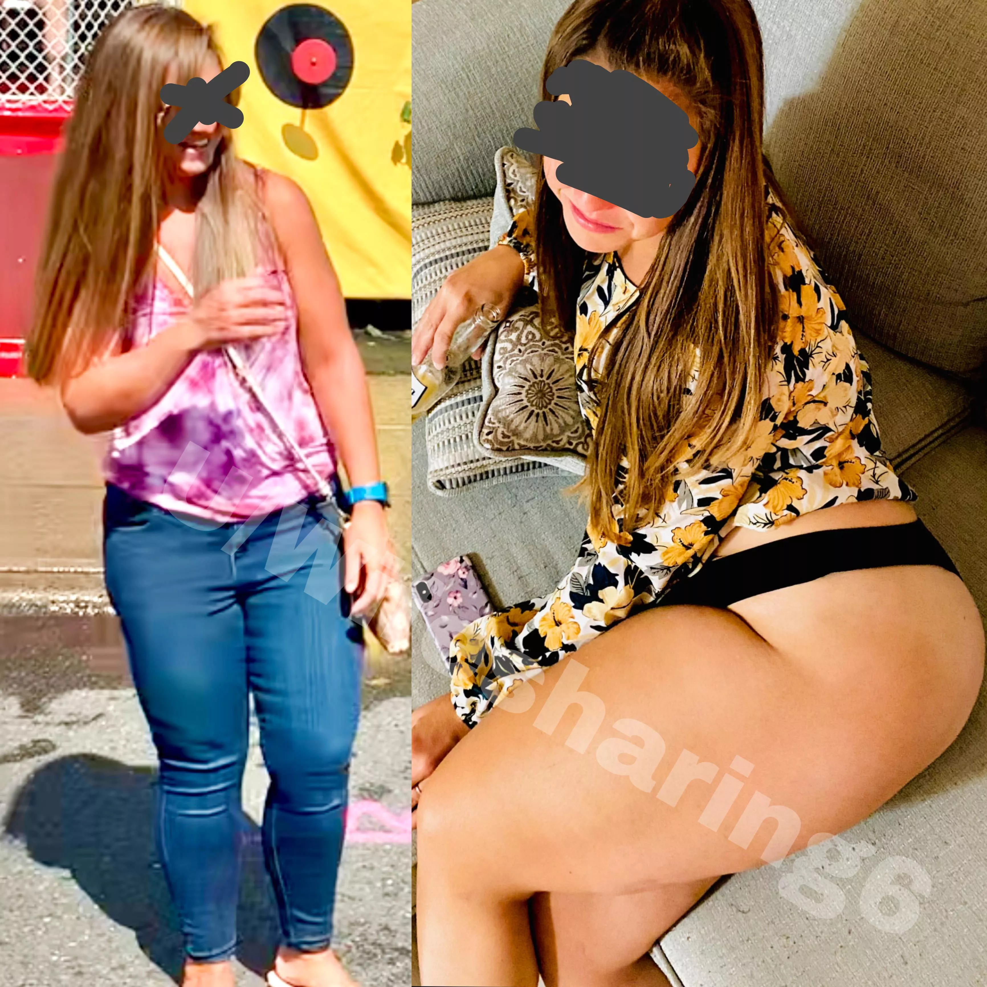 How she looks outside vs. how she looks when she is about to service my cock. Upvote if you want a go 😉