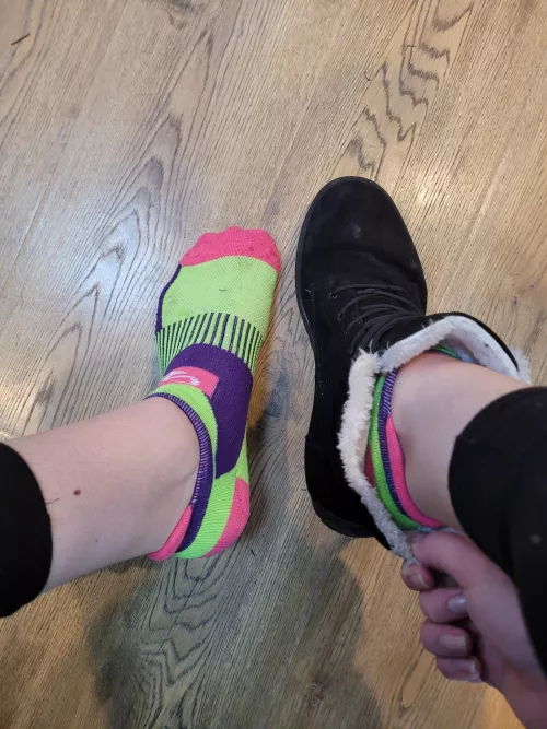 How sweaty do you think my size 14 foot will get in these socks and boots? 😛💦