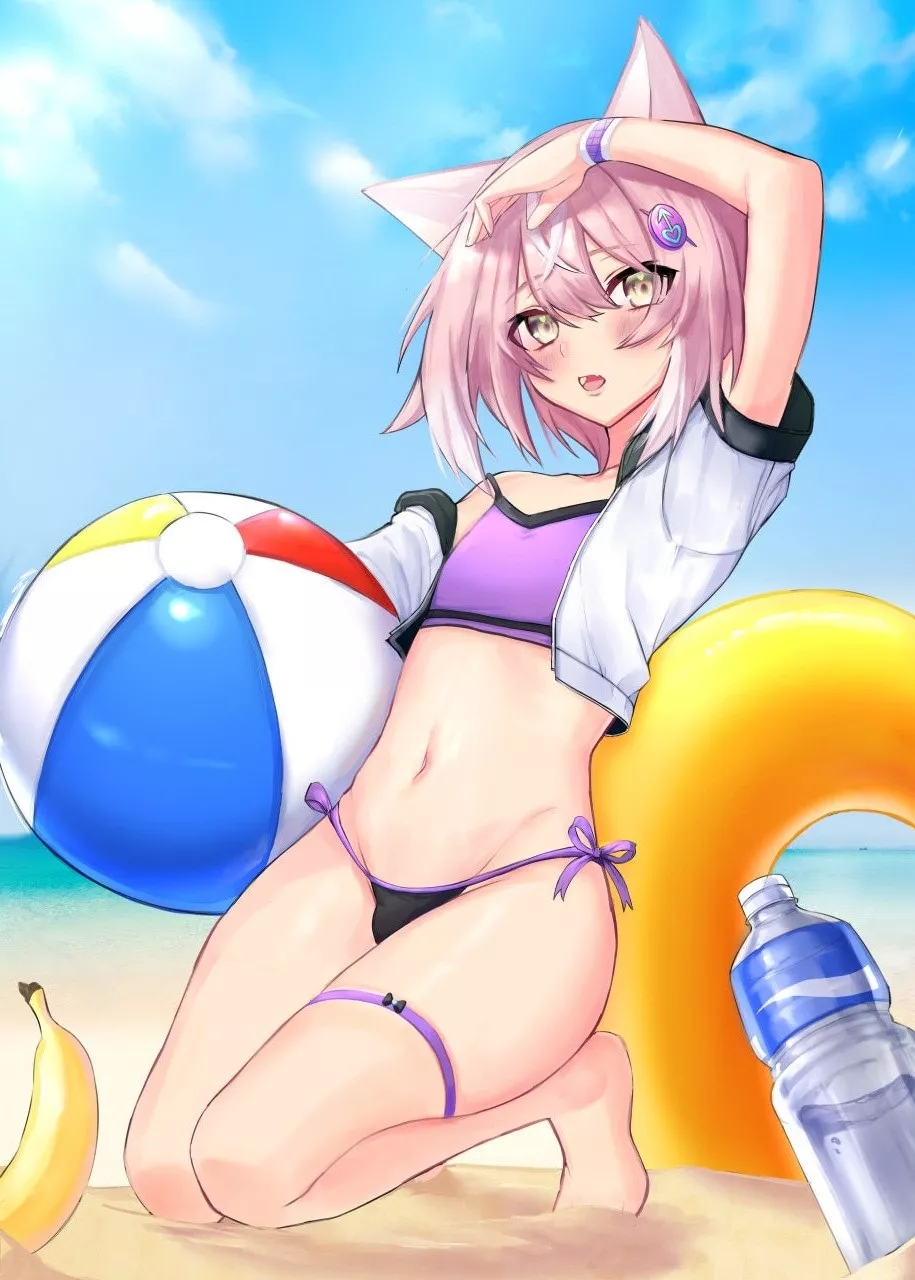 I already miss the summer! 🤭 I'm also definitely getting this swimsuit, complete with little thigh bow! 🥰 (aube)