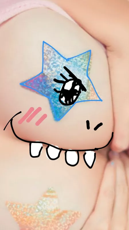 I didn't get it till i spotted her pinkies...