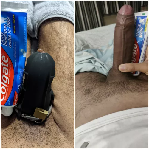 I felt so humiliated after comparing my tiny dick to u/ssgy's huge dick 🤭😶🤭