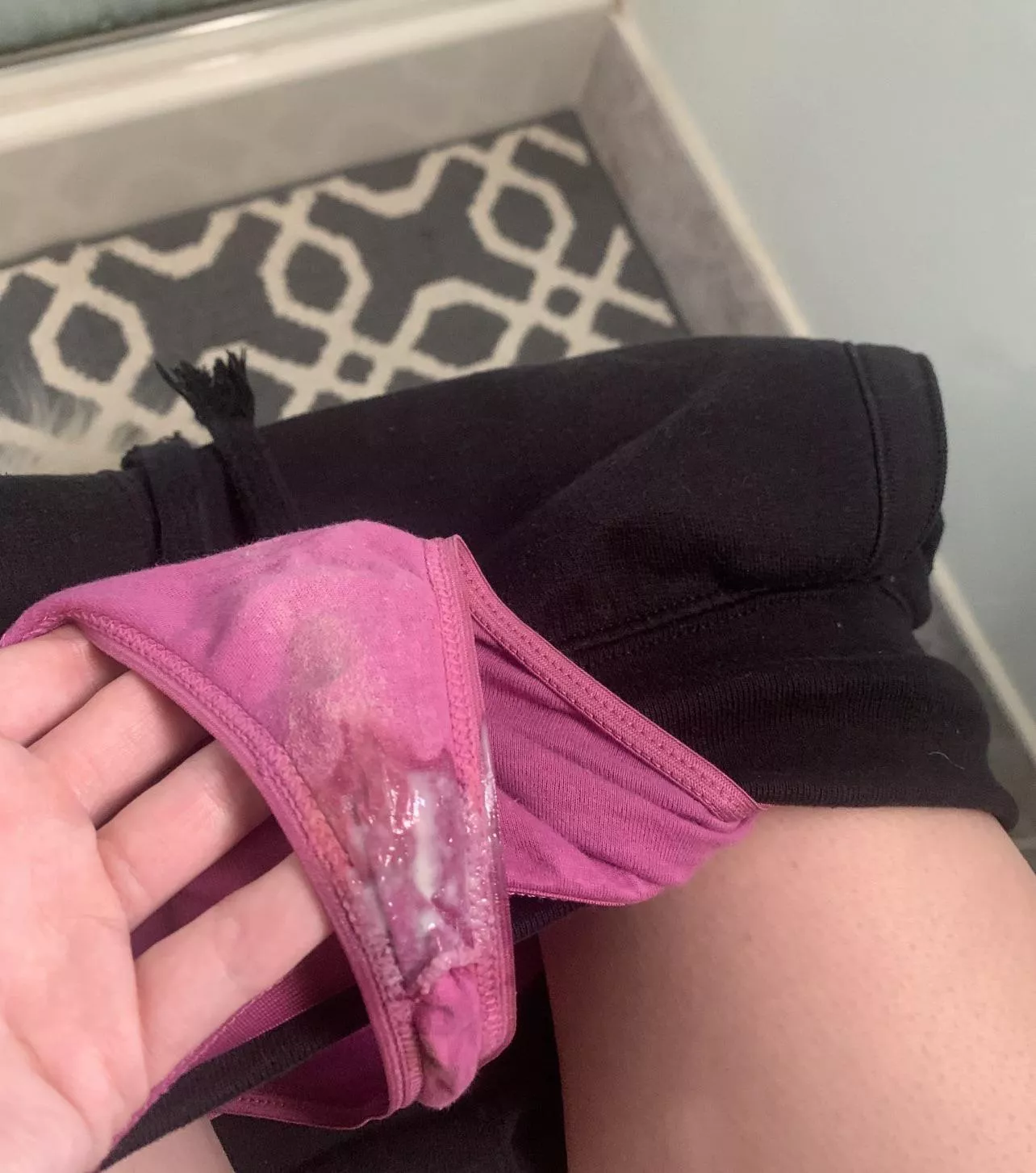 I have 960+ photos of my dirty panties but this is one of my favorites 🤤 Wanna taste?