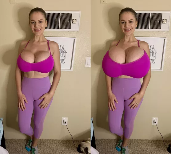 I hope one day she will upgrade them to that size