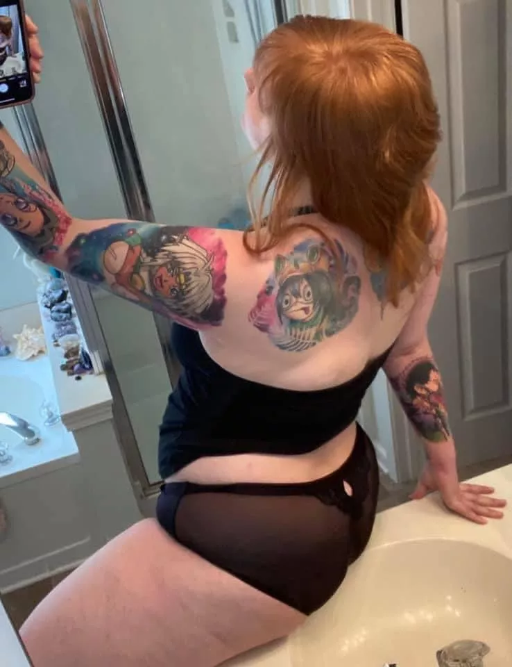 I love the way my tattoos make me look! Can’t wait for more 💜