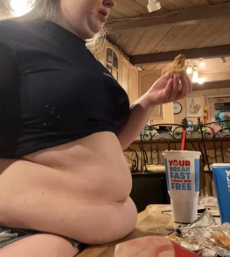 I mean… what’s another bite when your gut is already sitting right on the table?