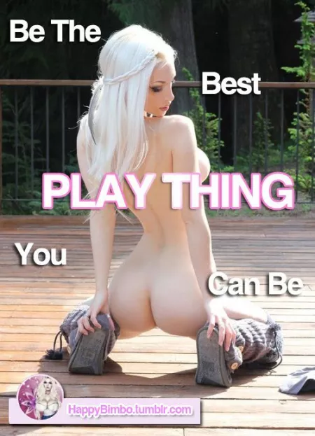 I need to be the best plaything I can be