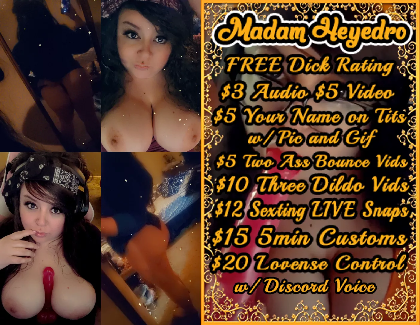 I offer a COMPLMENTARY 24 hours to my OF. I have HUGE and NATURAL triple D's, a cute face and a phat ass. Come see why im top 8% honey. My tease pics and offers listed in the pic below as well as my link in the comments. Let me be the reason you cum tod I offer a COMPLMENTARY 24 hours to my OF. I have HUGE and NATURAL triple D's, a cute face and a phat ass. Come see why im top 8% honey. My tease pics and offers listed in the pic below as well as my link in the comments. Let me be the reason you cum tod