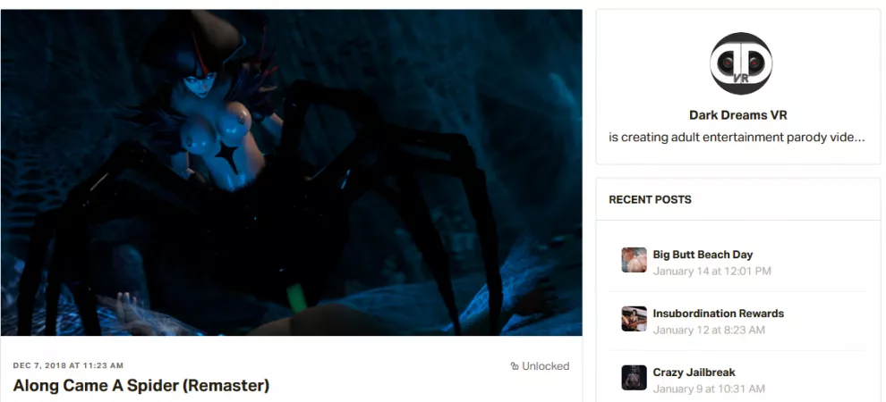 I stumbled upon a VR remake of the best monster girl animation in existence to date! (behind a $5 paywall on Patreon)