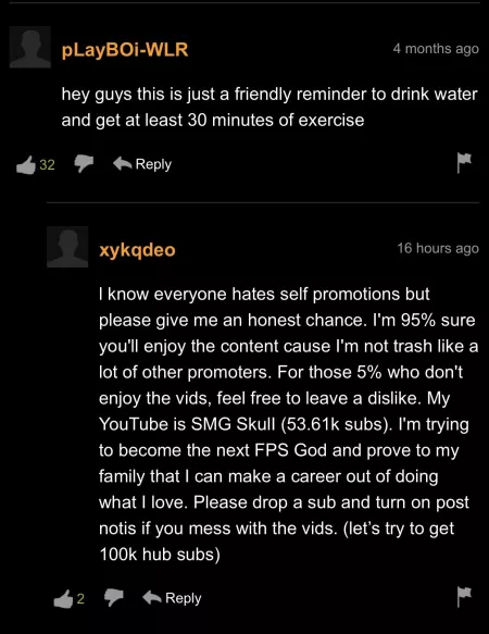 If we subscribe to him maybe he’ll stop