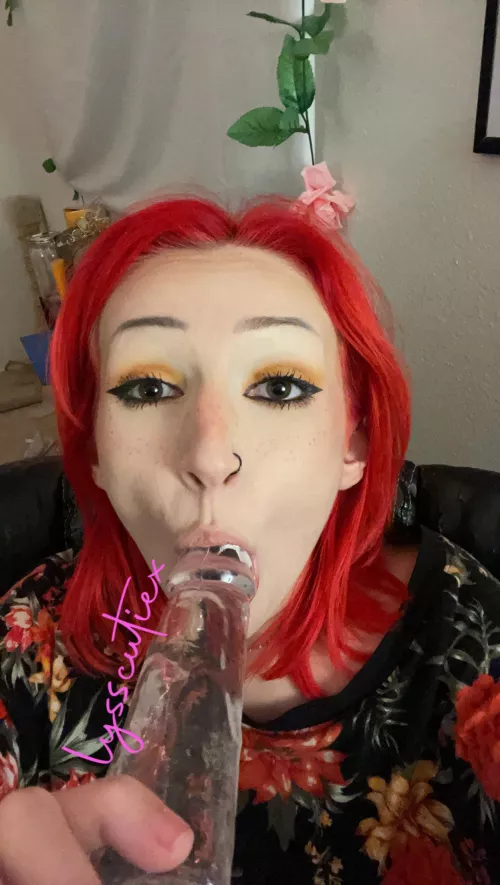 I’ll look eagerly into your eyes as I suck you dry!!