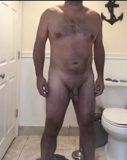 I’m 43 M. I’m 6’0” tall and weigh 231 lbs. This is what I look like naked.