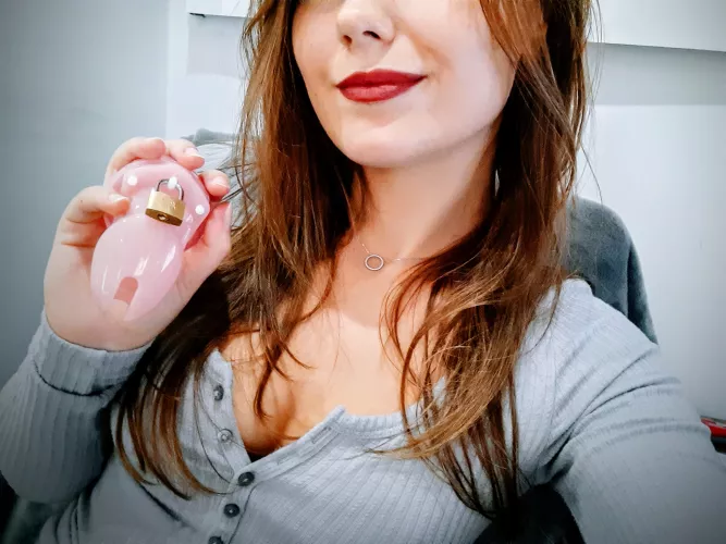 I'm going to lock you up and won't let you cum for a month 😈