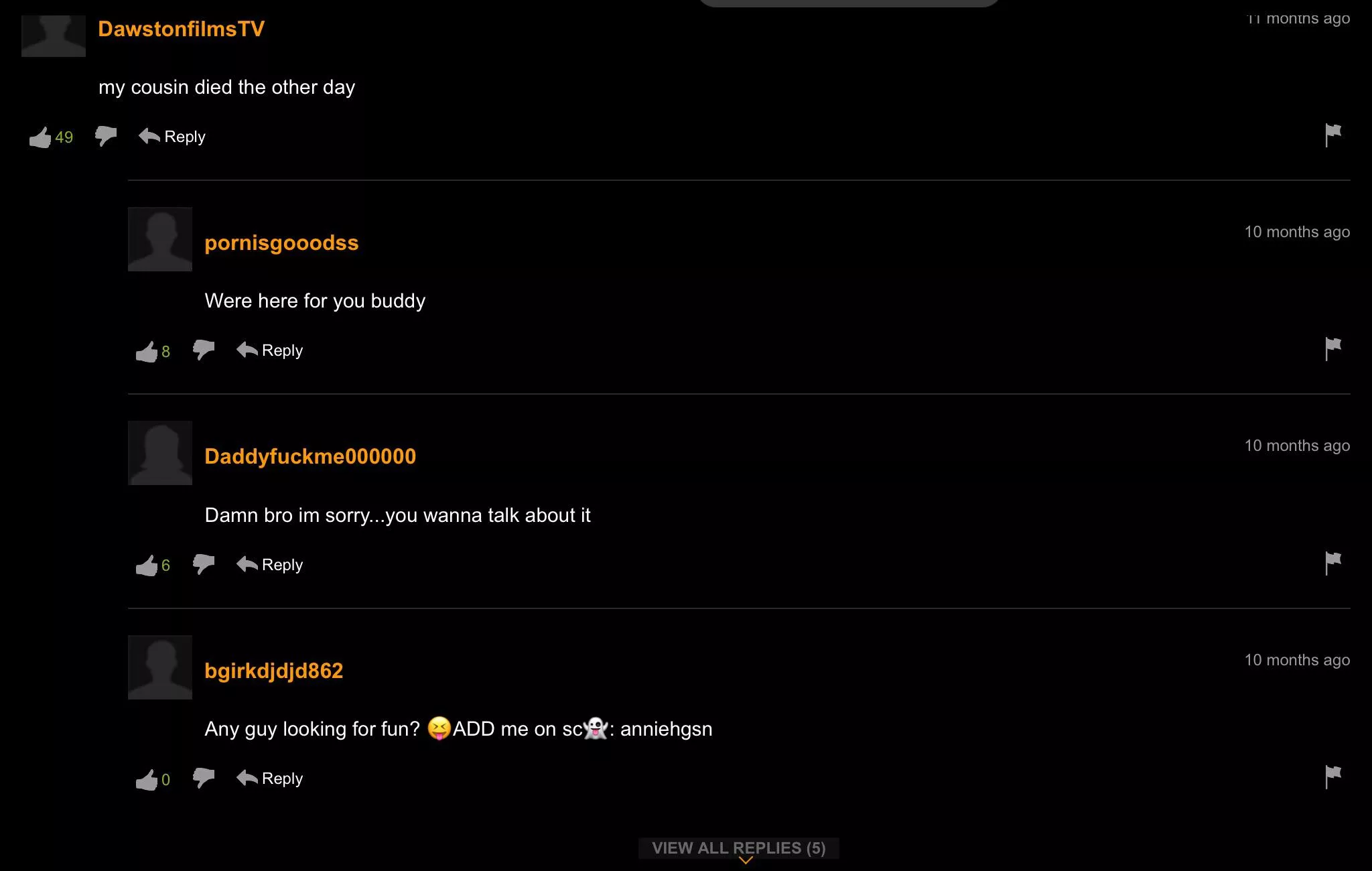 I’m sorry dude