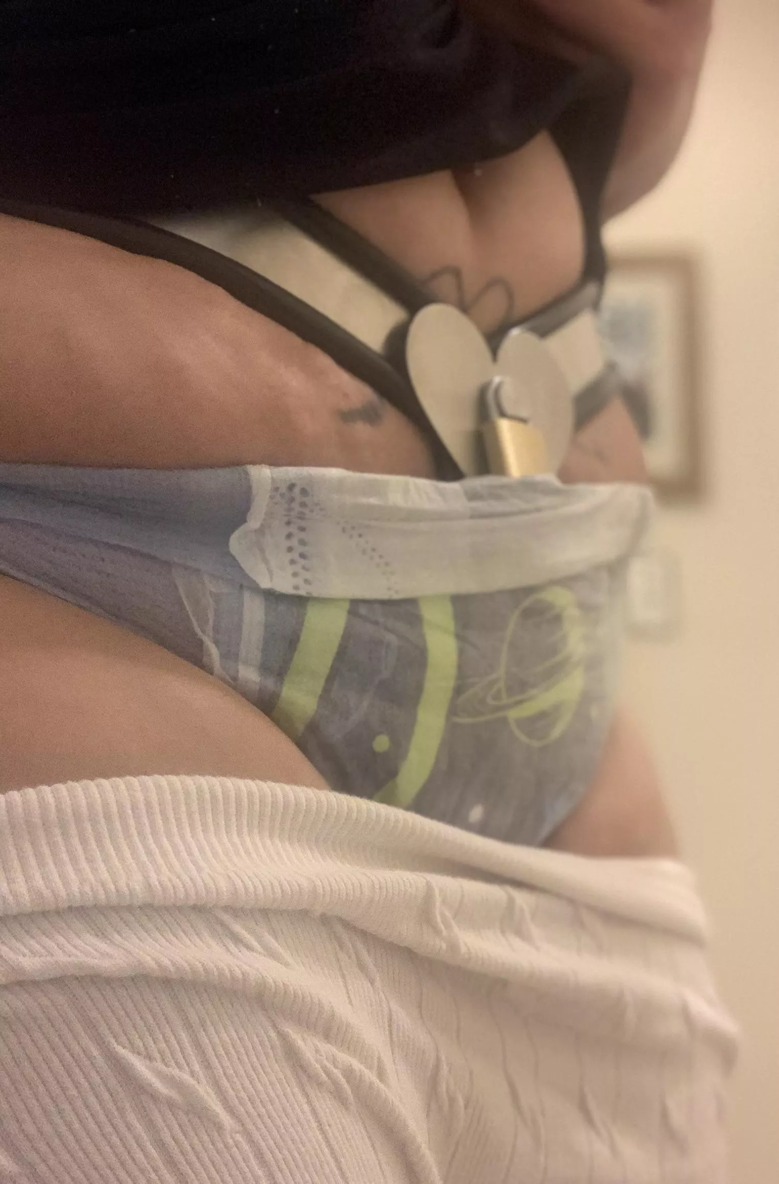 In just one year I’ve been fully transformed into an obedient chastity diaper slave 🔐