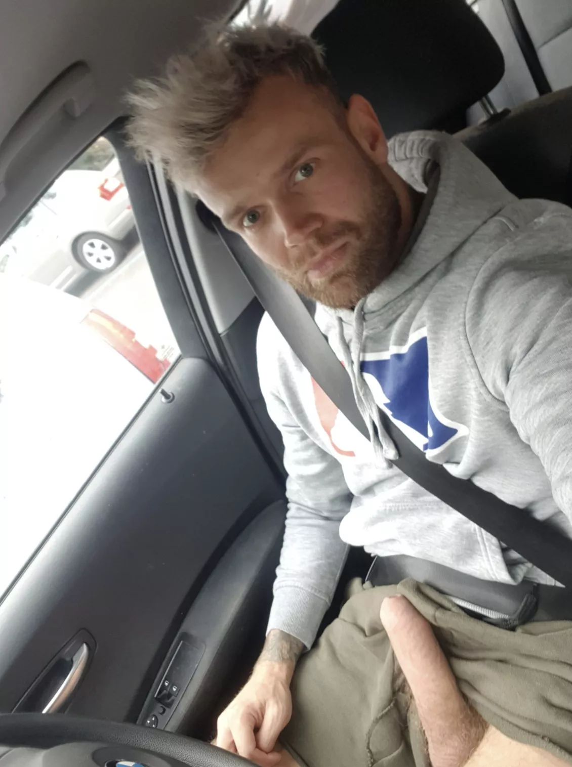 in the car
