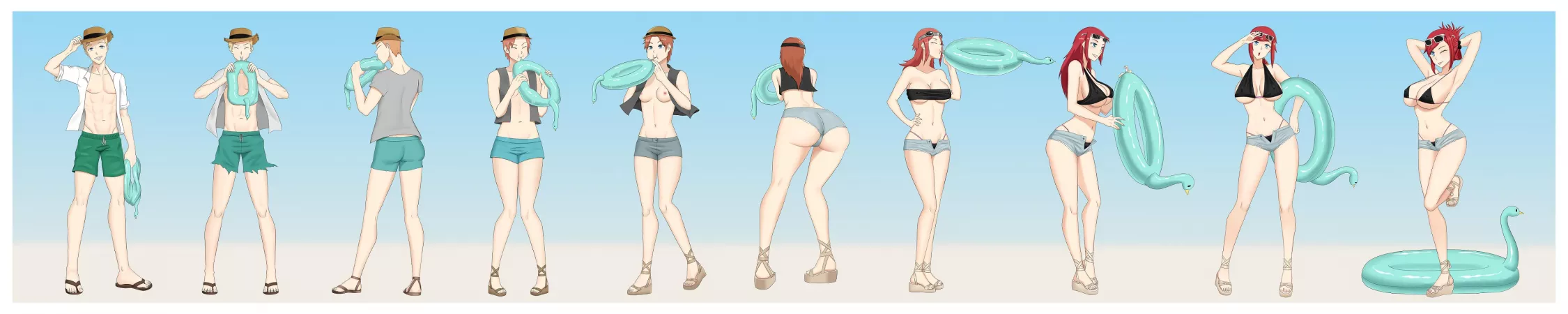 Inflatable Fun in the Sun by elfudraws