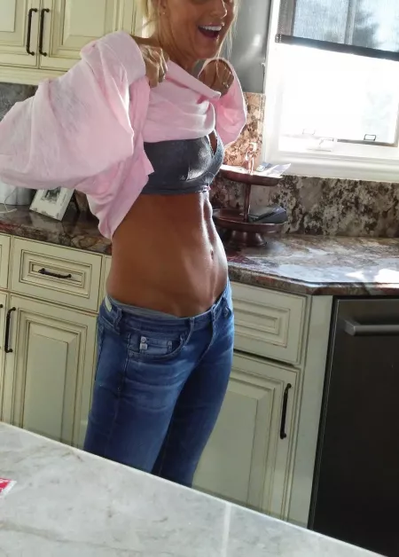 It takes a lot of work at 48 to keep these abs but I still look pretty good don't you think?