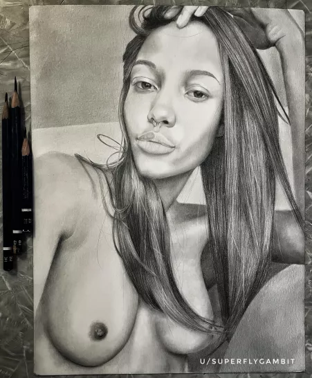 It was an incredible honor to work with such a beautiful person and create this piece! 9” x 12” graphite on Bristol board