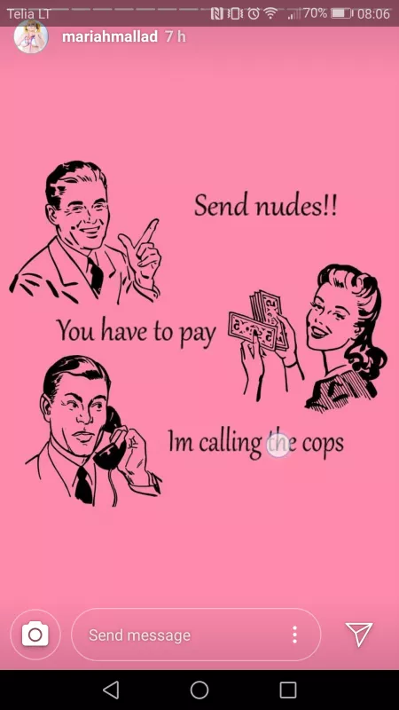 It's funny how she sent this,because she doesn't even do the second part😂