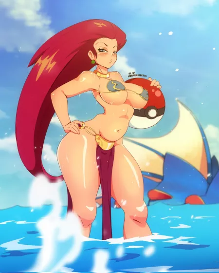 Jessie in Slave Leia’s outfit (lunaexhibitix) [Pokemon]