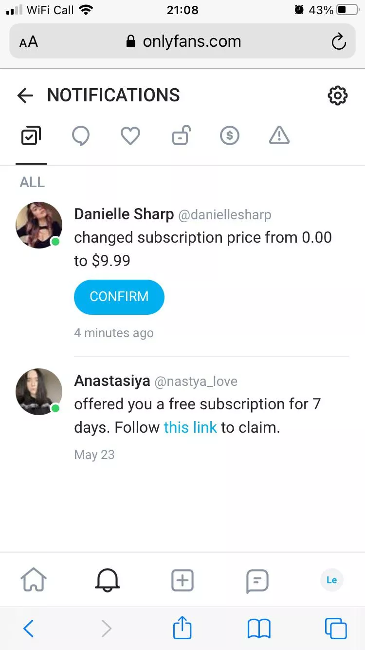 Just a heads up, the Danielle Sharp Onlyfans page has changed its subscription price from “Free” to to “£9.99.” For the moment still describes as “non-nudity.”