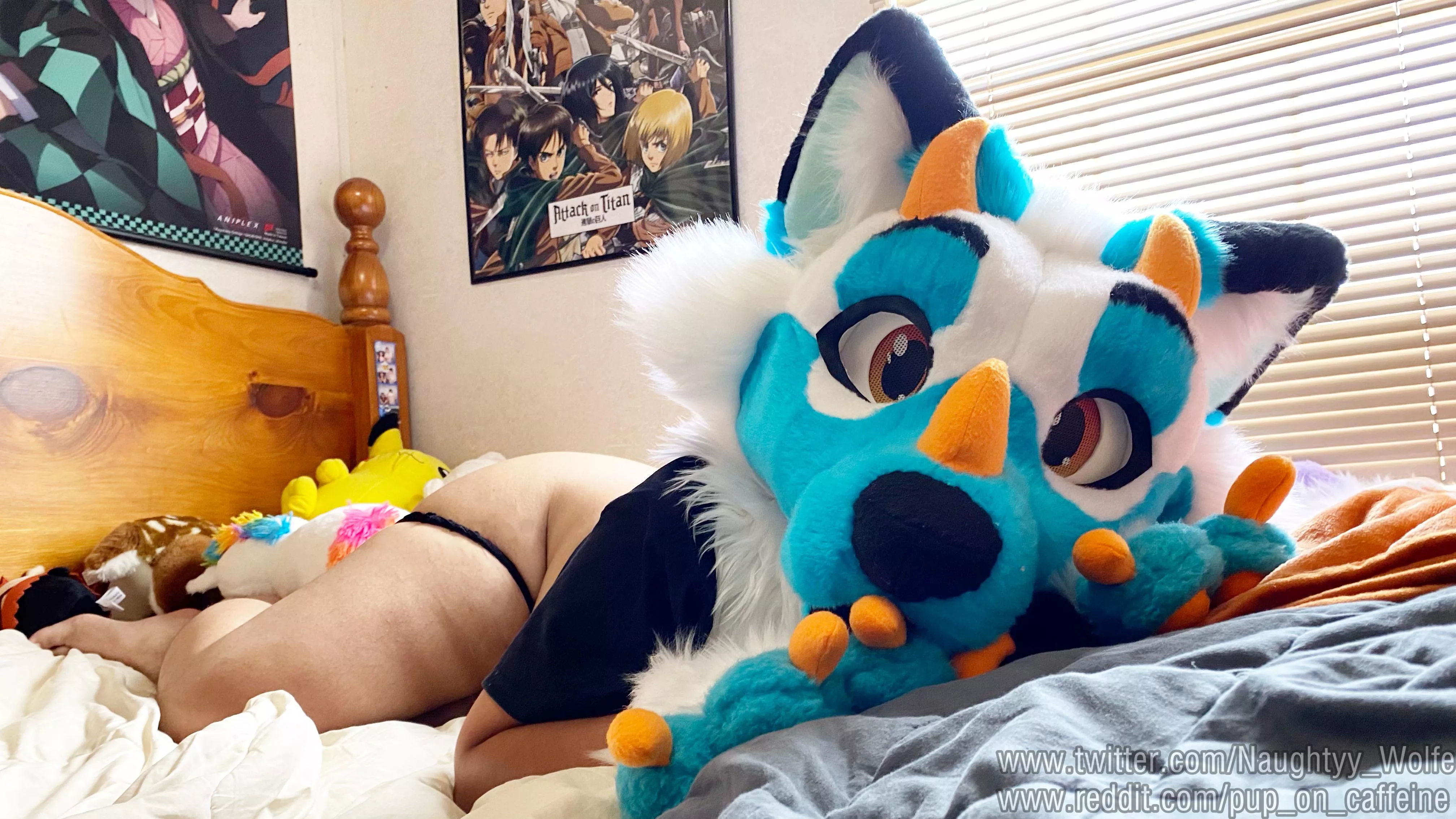 Just a pubby chillin’ with his panties down