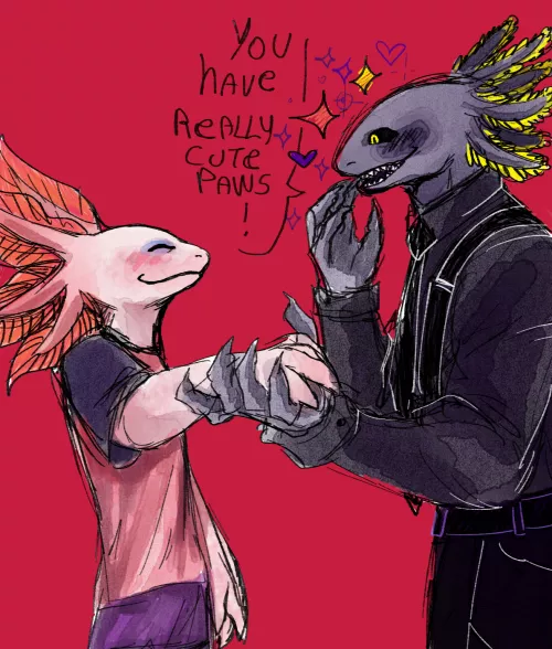 Just Axolotl friends, By me