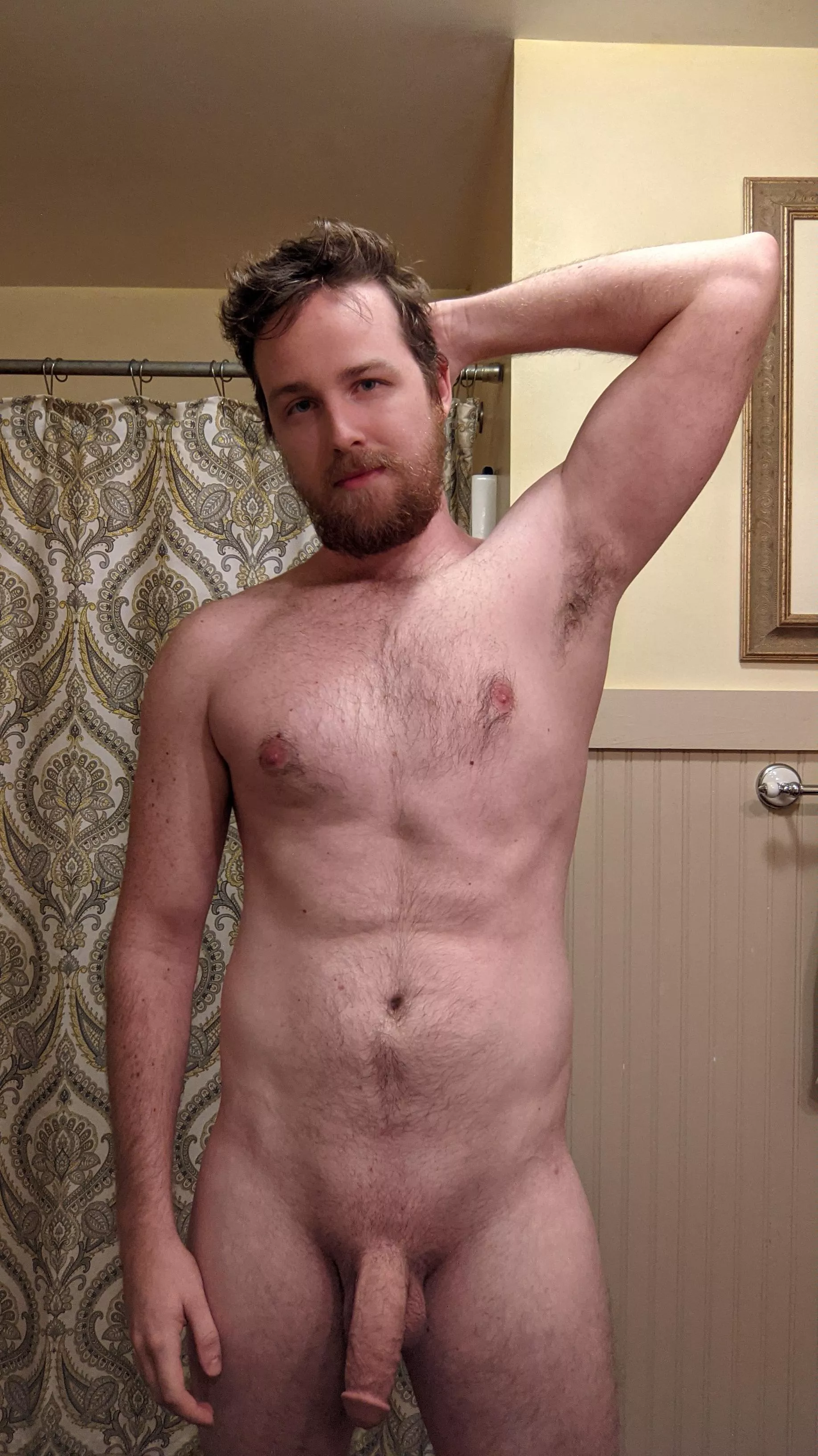 Just before a shower