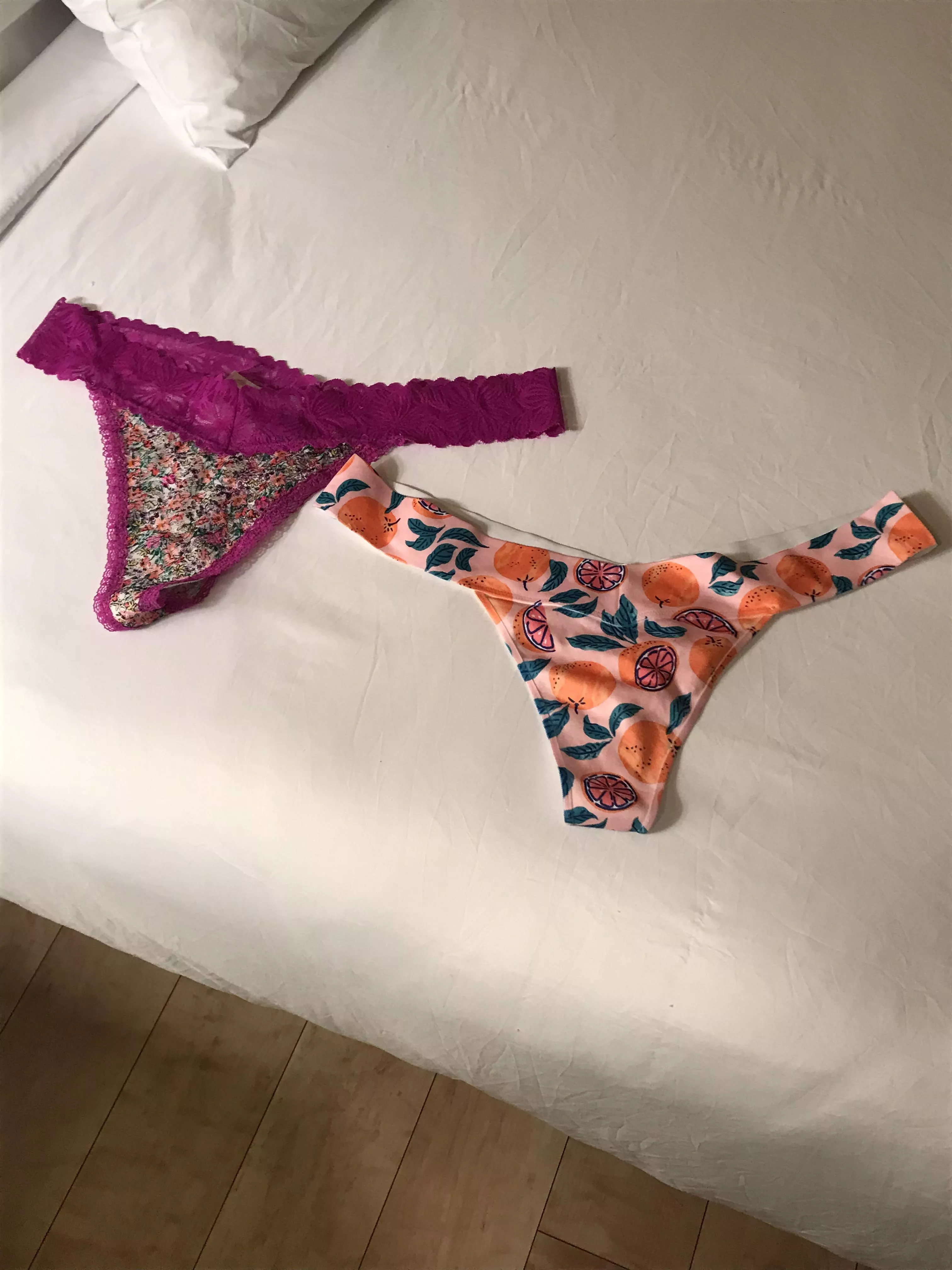 Just bought new panties what to wear first help me decide