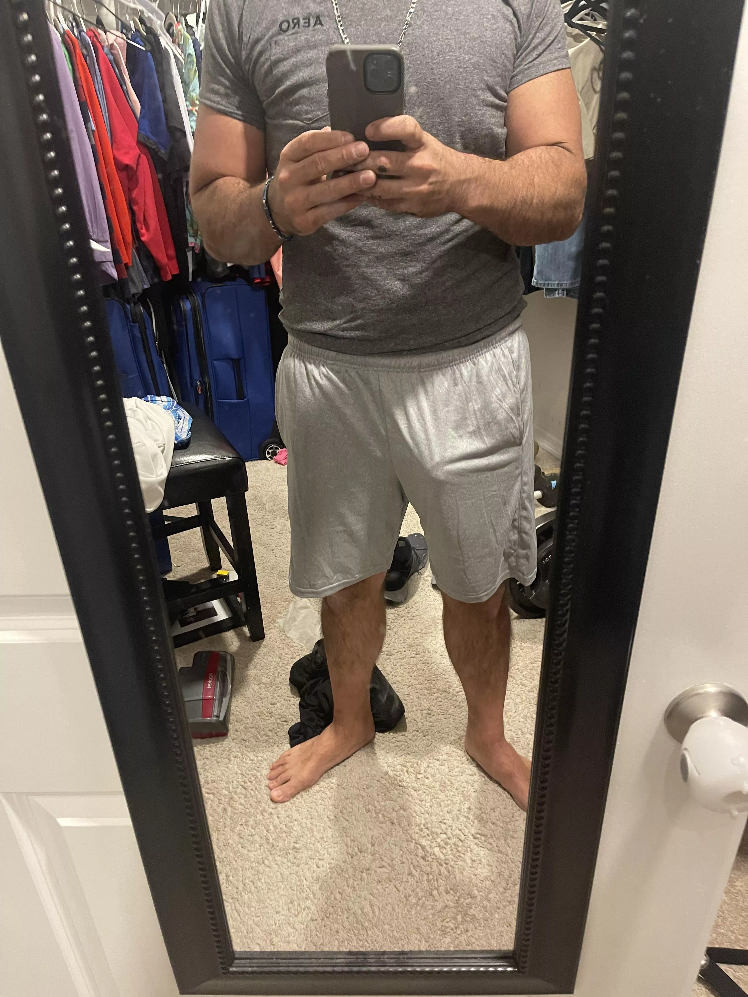 Ladies still like grey sweats, how about grey sweat shorts
