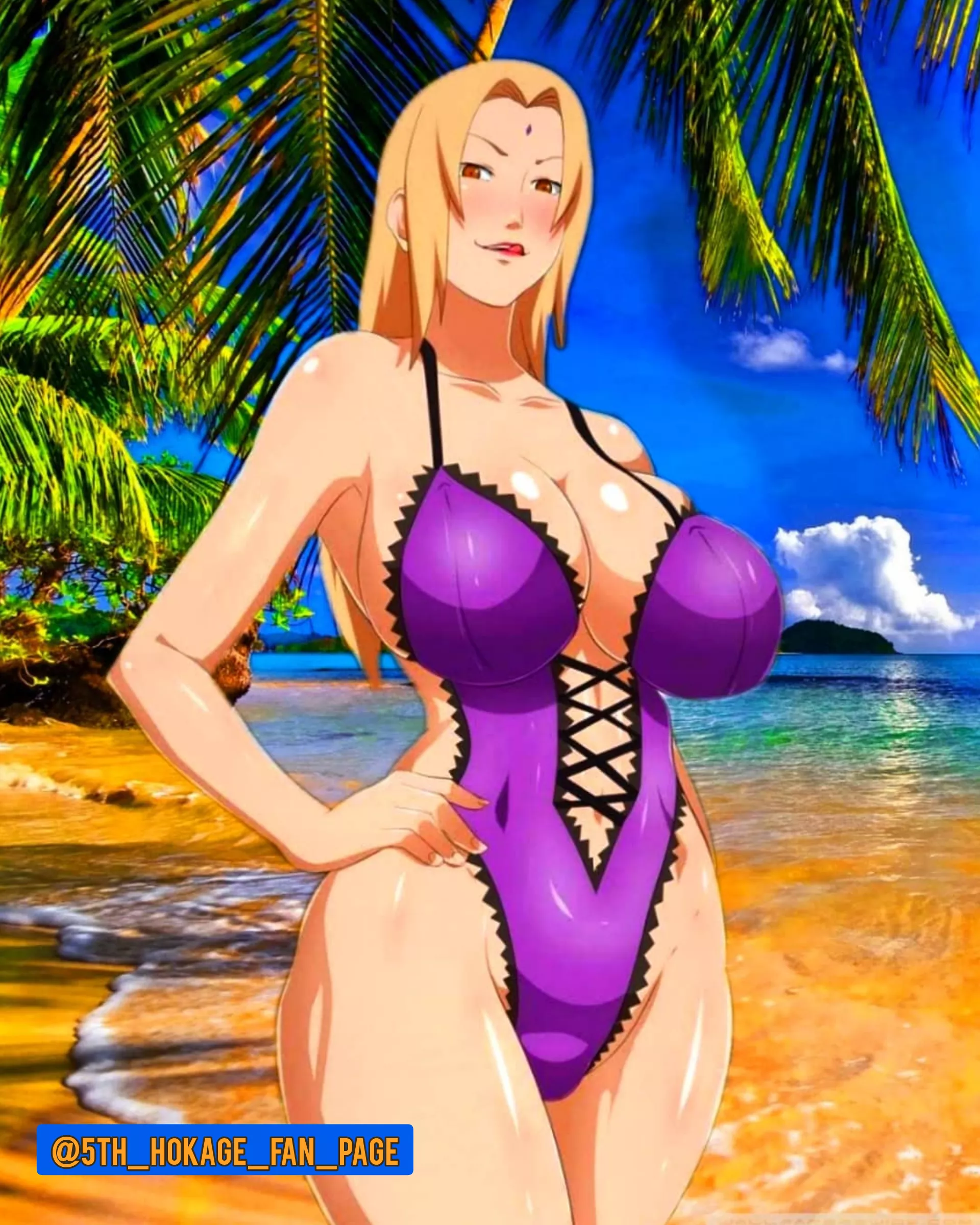 Lady Tsunade at the beach 🌅🩱🍒